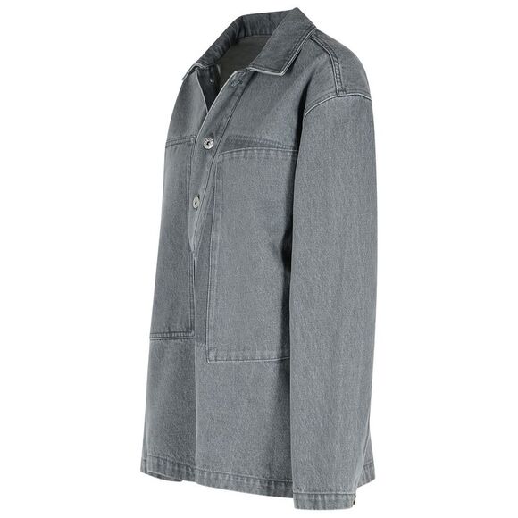 Jw Anderson 'Rugby' Grey Denim Shirt Women